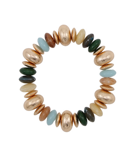 Olive Multi Beaded Bracelet