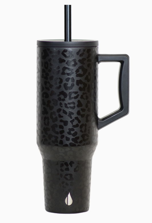 Commuter 40oz Tumbler - Black Leopard