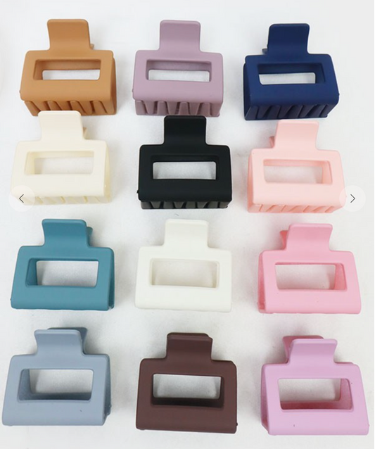 Matte Rectangle Medium Hair Clip