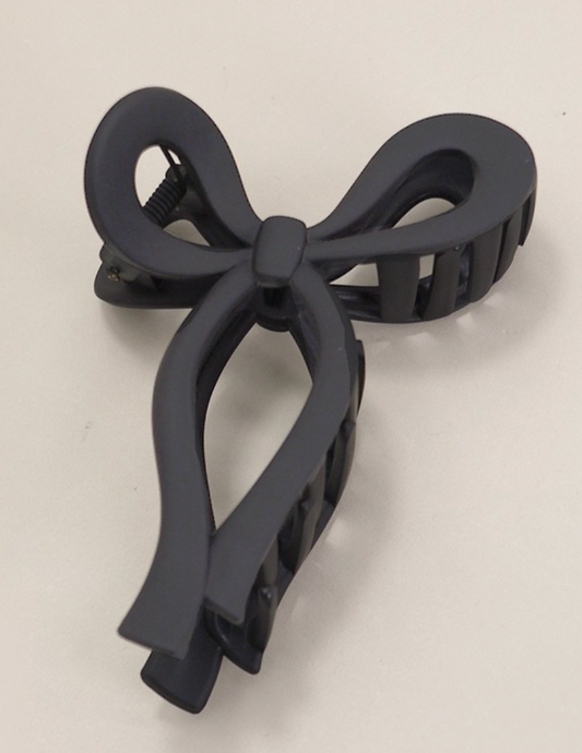 Matte Bow Hair Claw Clips - Black