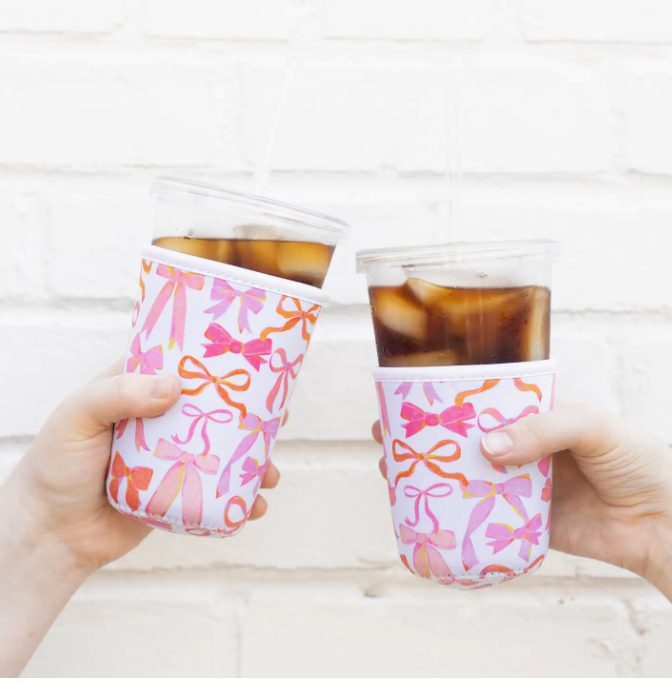 Pink Bows Drink/Coffee Sleeve