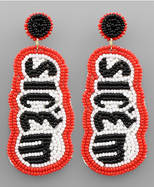 SIC'EM Beaded Earrings