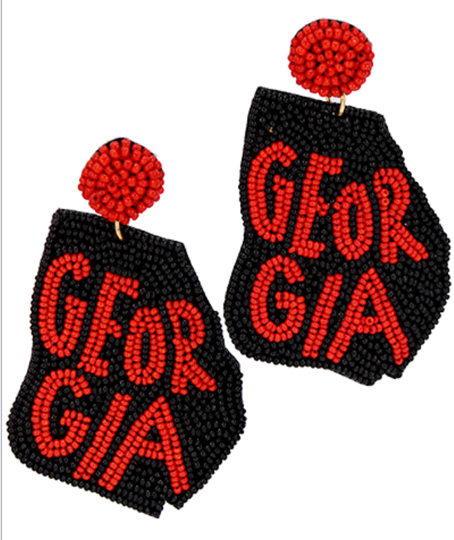 Georgia Beaded Earrings - Black