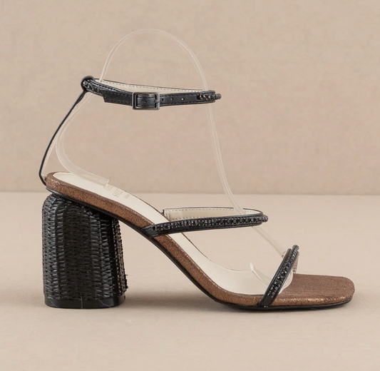 The Destiny Raffia Studded Heels