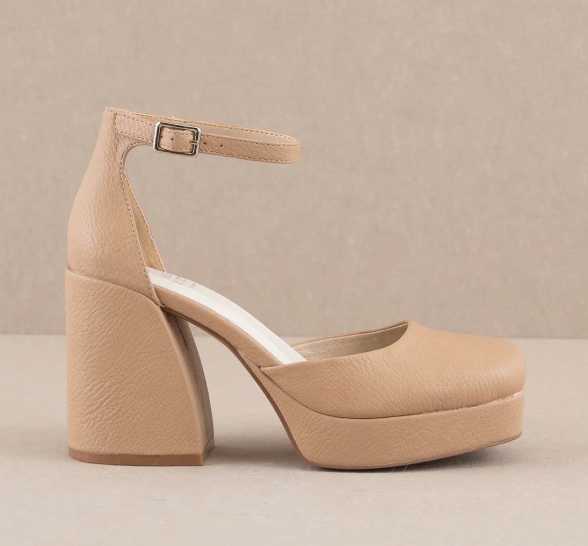 The Oslo Apricot | Chunky Platform Heels