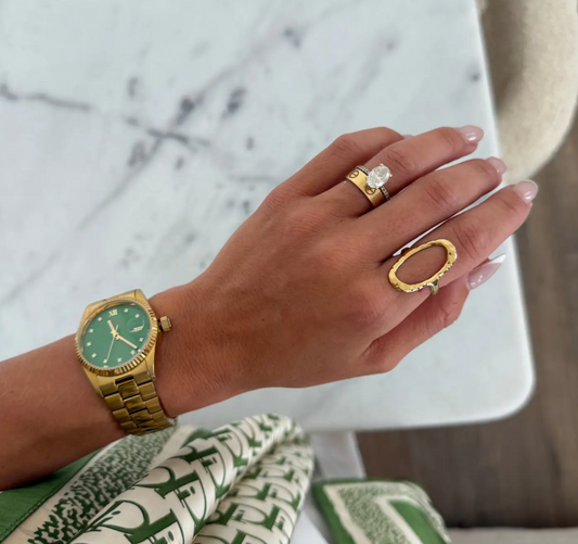 Holly Oval Ring - Gold Plated