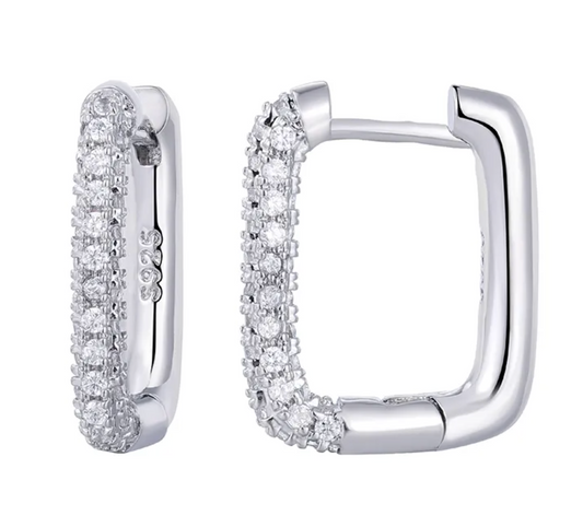 So Chic Hoop Earrings - Stearling Silver