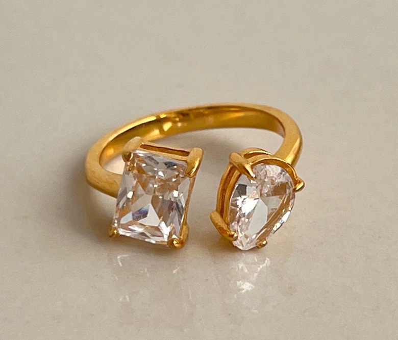 Clara 18k Gold Plated Double Ring