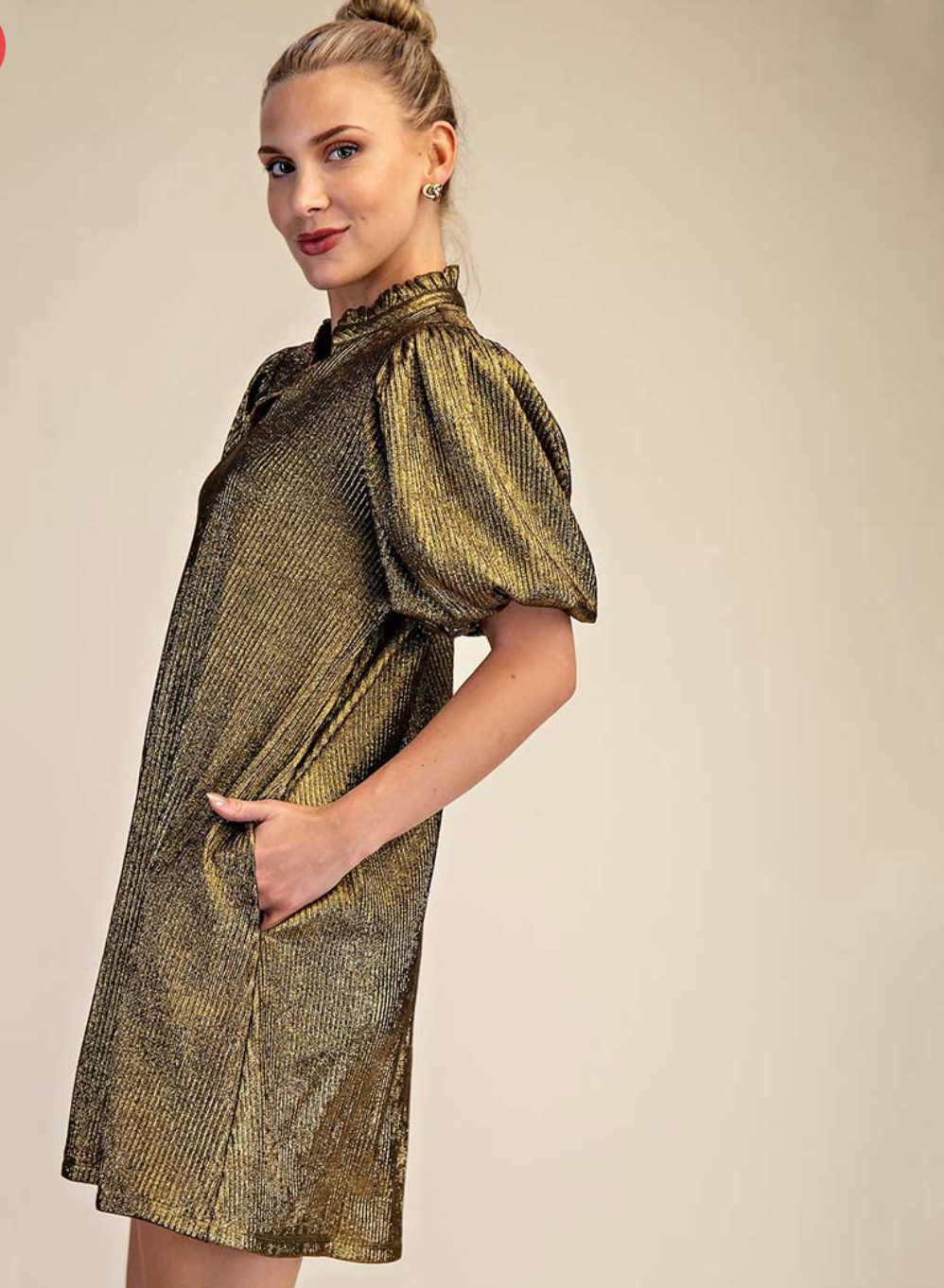 Gold Glam Mini Dress