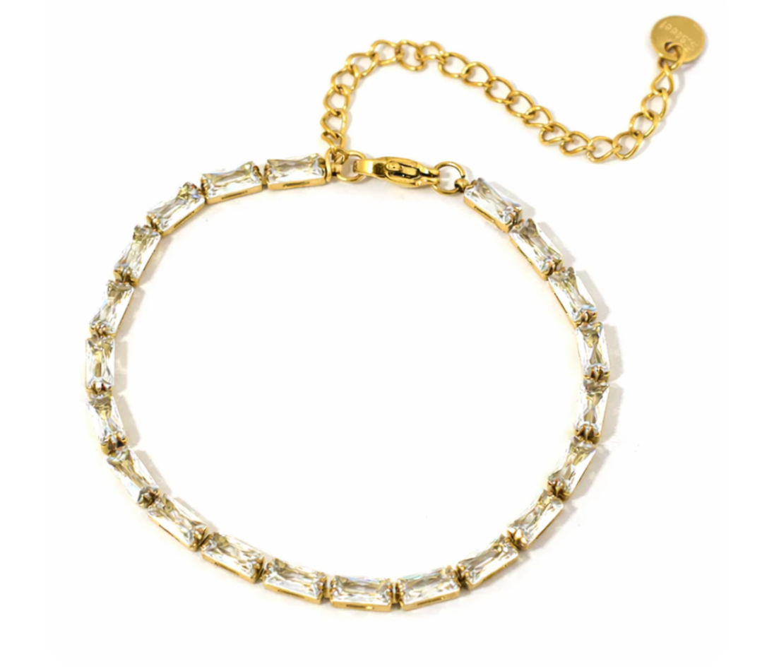 Anchor Diamond Stud Bracelet