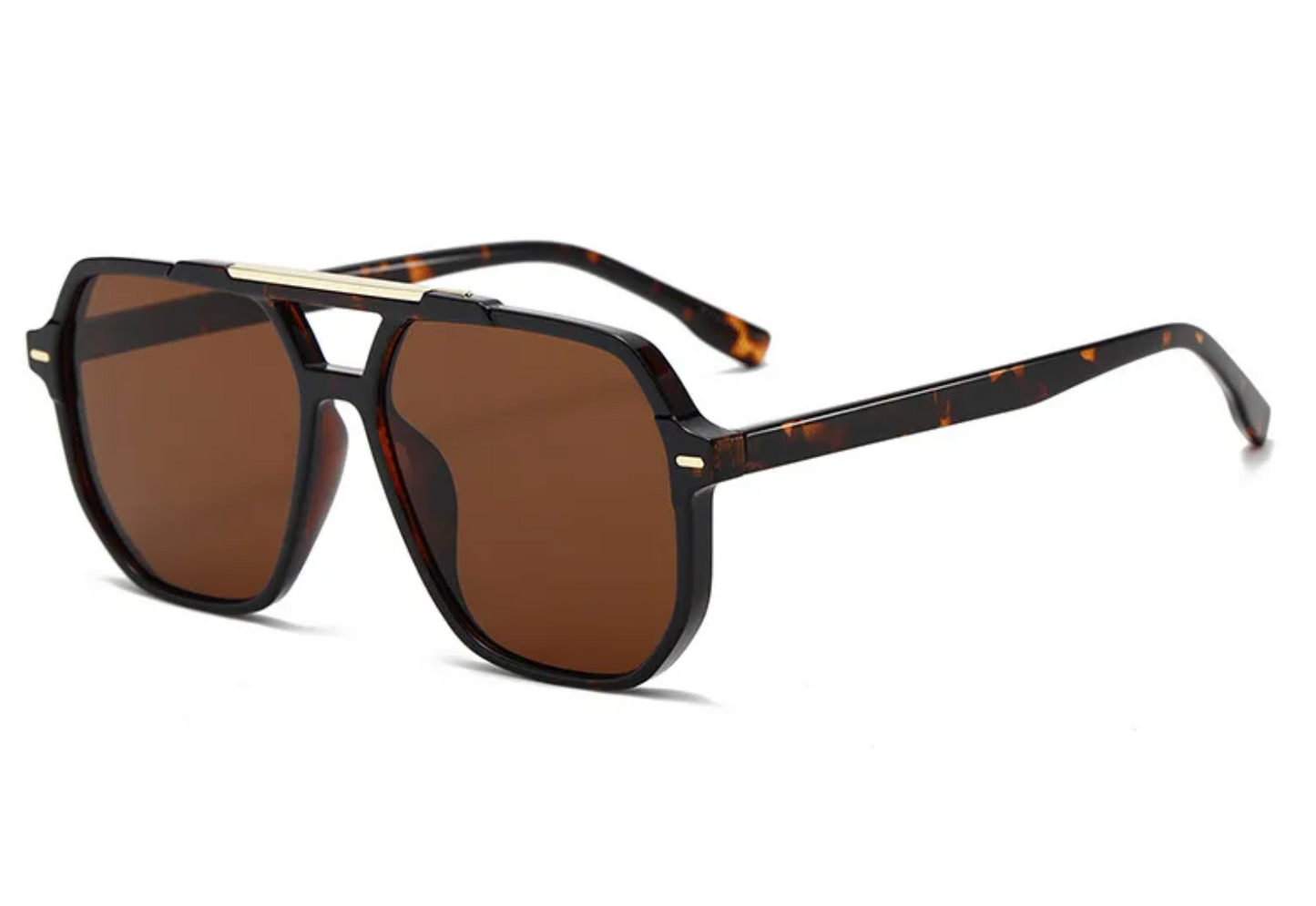 Quinn Aviator Sunglasses - Tortoise/Brown