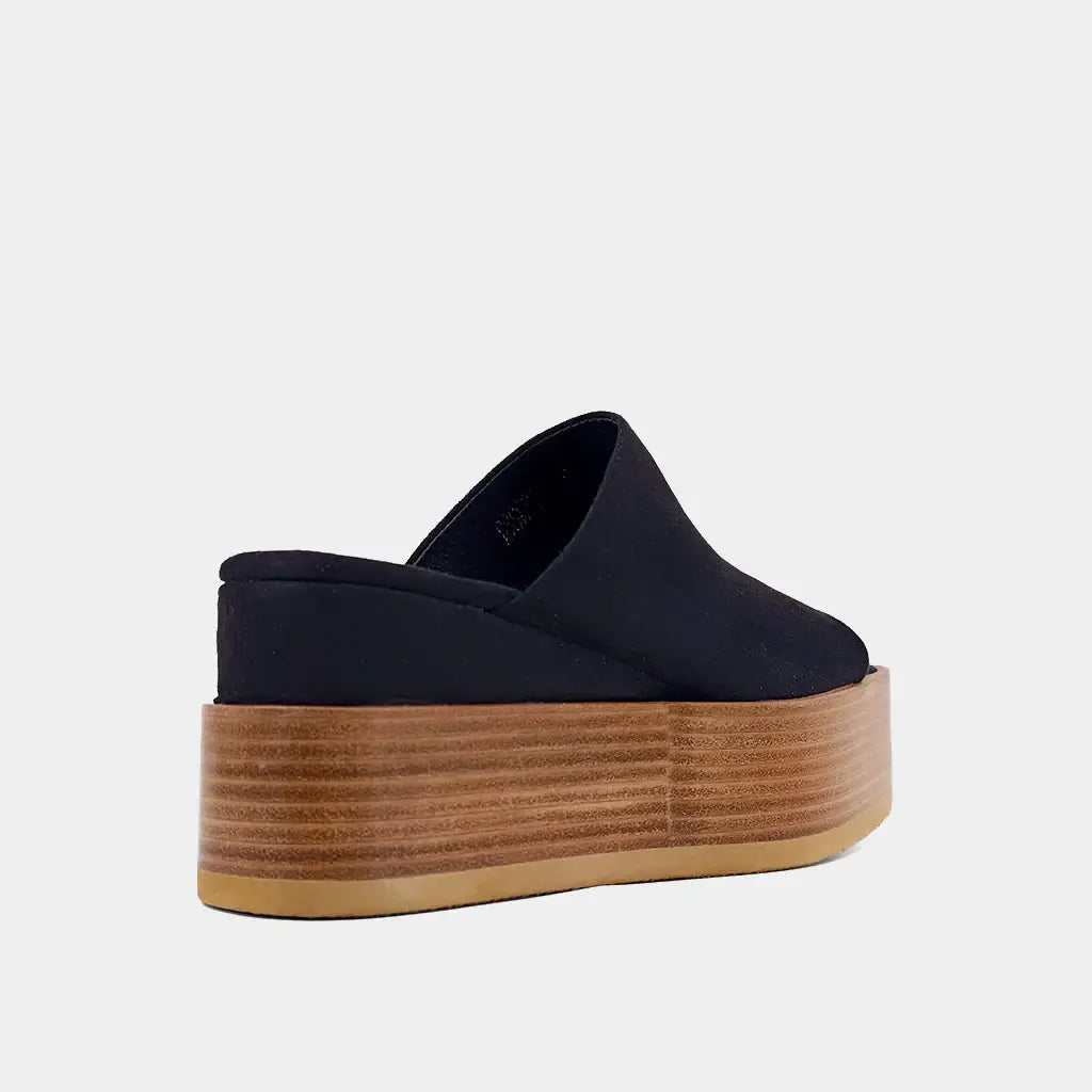 Karlie Black Suede Wedge