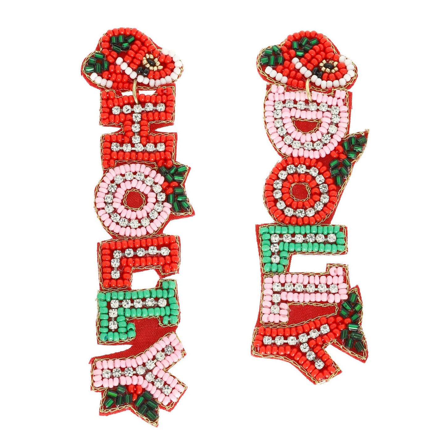 Christmas Western Holly Dolly Post Earrings