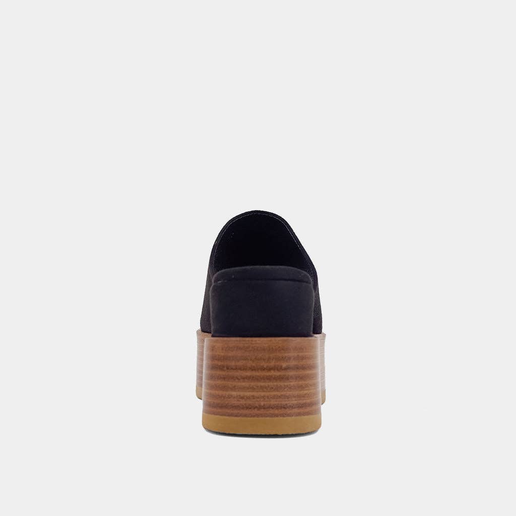 Karlie Black Suede Wedge