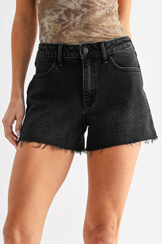 Vintage Black Denim Shorts