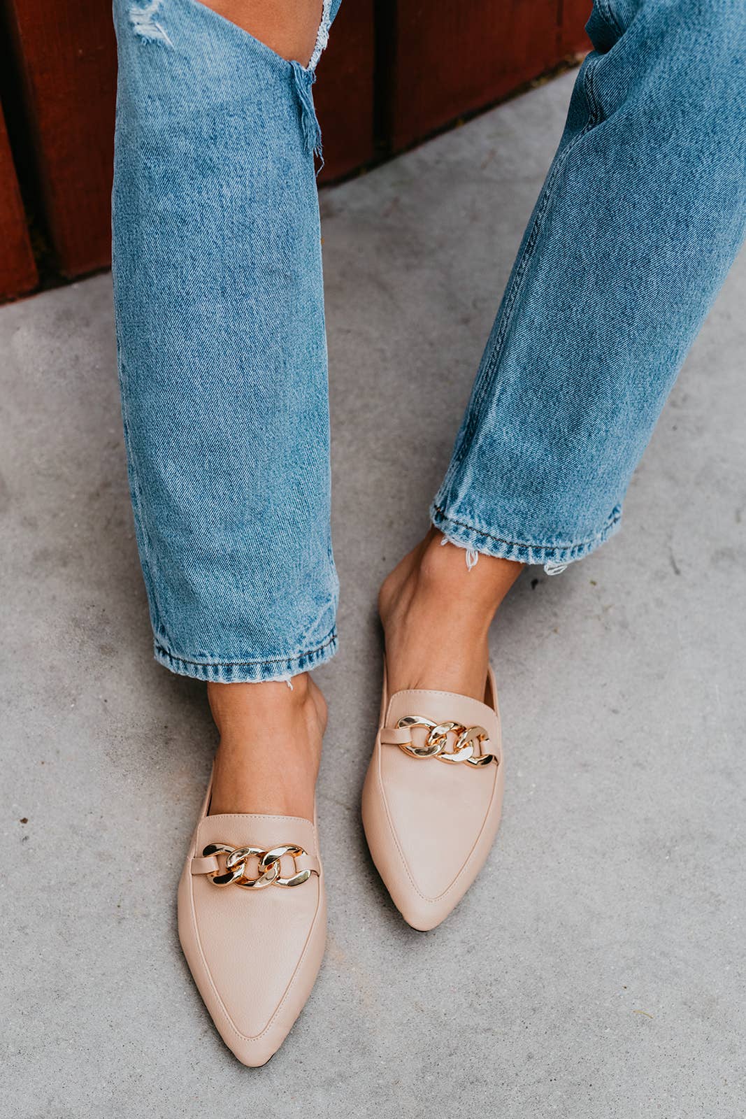 Nude Uptown Girl Mules