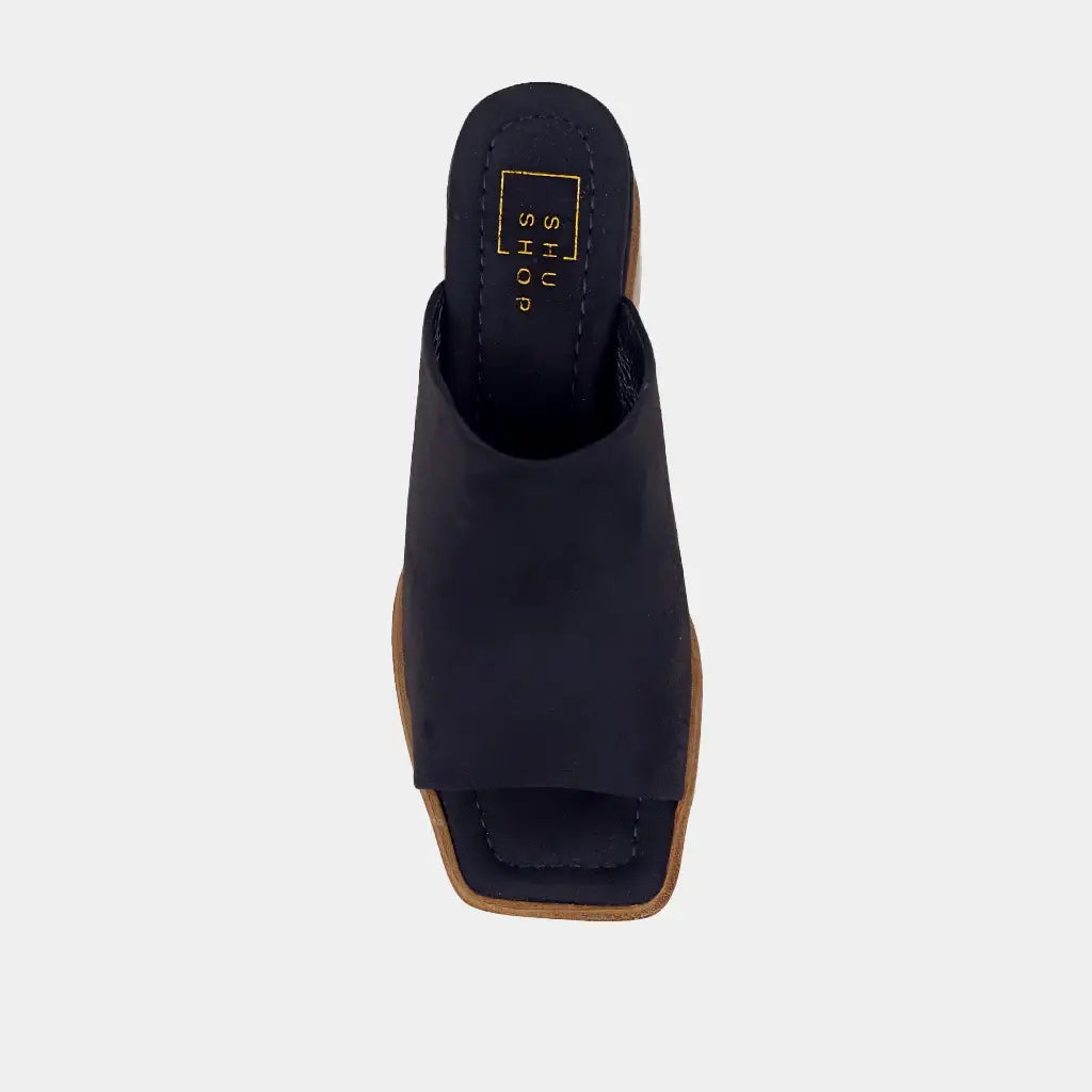 Karlie Black Suede Wedge