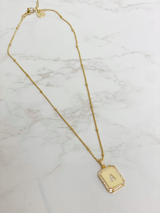 24K Gold Plated Hartley Initial Necklace